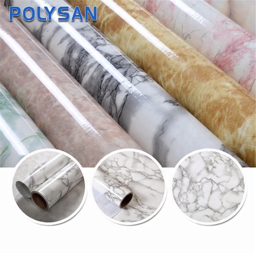 Filme decorativo de vinil laminado de PVC com textura de mármore autoadesiva
